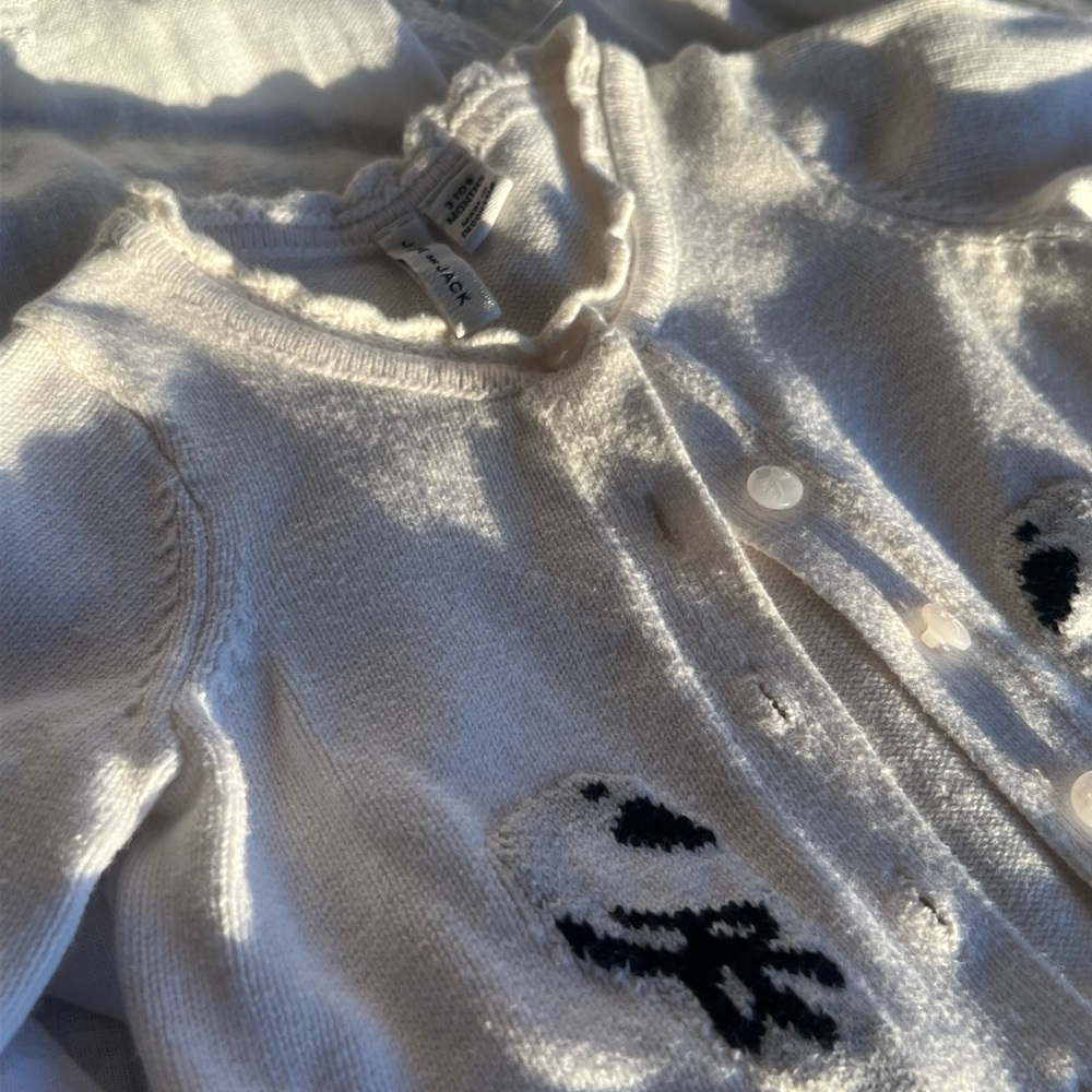 Janie and Jack Ivory Knit Cardigan